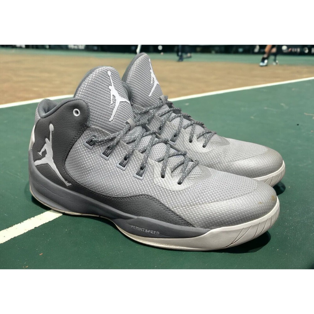 Nike Air Jordan Rising High 844065 Gray NBA Basketball Shoes Mens 14 Fast Ship
